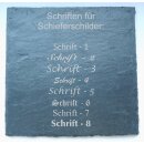graviertes Klingel- & Namenschild aus Schiefer mit Klingeltaster (Quadrat S)