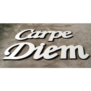 lasergeschnittener Schriftzug "Carpe Diem"